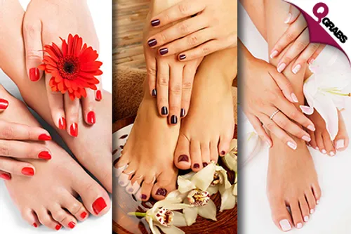 From QR55 Pamper your Hands & Feet with Paraffin Treatment OR Popular Types of Mani & Pedi! (Up to QR400 Value)